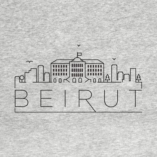 Beirut Skyline Design by kursatunsal